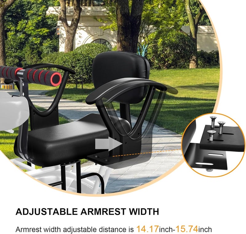OUSEXI Rear Child Bike Seat with Thick Backrest, Rear Child Bicycle Seat Design for Children Aged 2 to 8 Years Old, One Size (Black-a) - Image 2